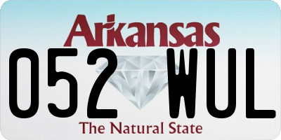AR license plate 052WUL