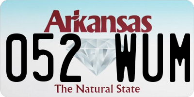 AR license plate 052WUM