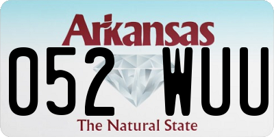 AR license plate 052WUU