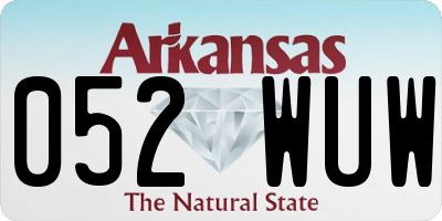 AR license plate 052WUW