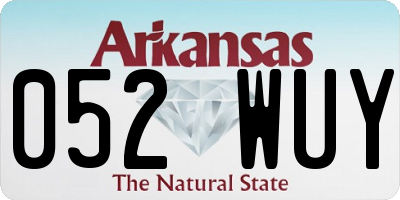 AR license plate 052WUY