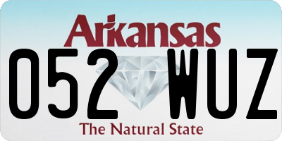 AR license plate 052WUZ