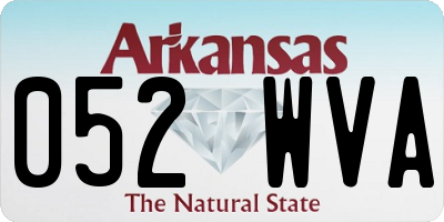 AR license plate 052WVA