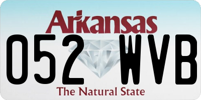 AR license plate 052WVB