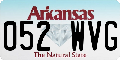 AR license plate 052WVG