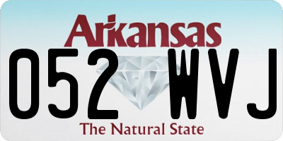 AR license plate 052WVJ