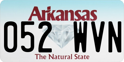 AR license plate 052WVN