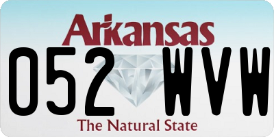 AR license plate 052WVW