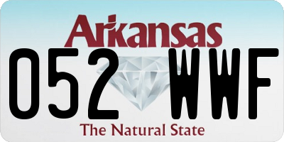 AR license plate 052WWF