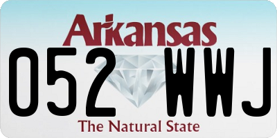 AR license plate 052WWJ