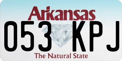 AR license plate 053KPJ