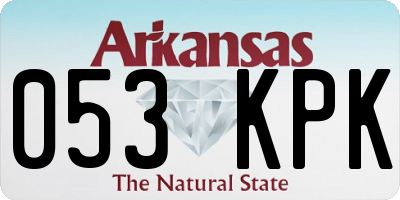 AR license plate 053KPK