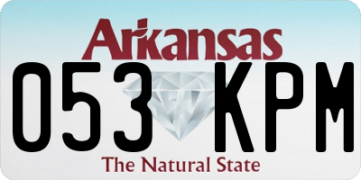 AR license plate 053KPM