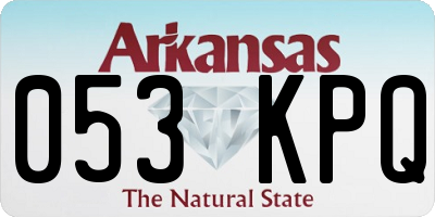 AR license plate 053KPQ