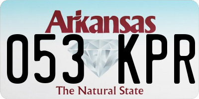 AR license plate 053KPR