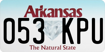 AR license plate 053KPU