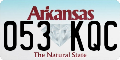 AR license plate 053KQC