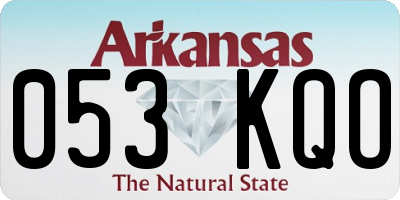 AR license plate 053KQO