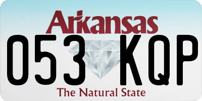 AR license plate 053KQP