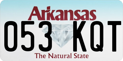 AR license plate 053KQT