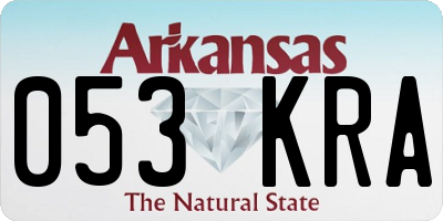 AR license plate 053KRA