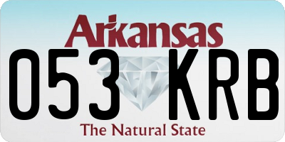 AR license plate 053KRB