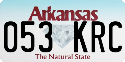 AR license plate 053KRC