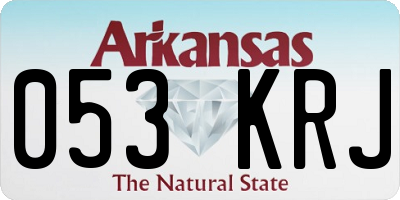 AR license plate 053KRJ