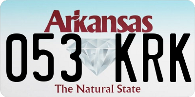 AR license plate 053KRK