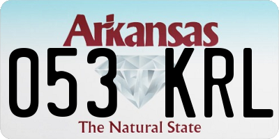 AR license plate 053KRL