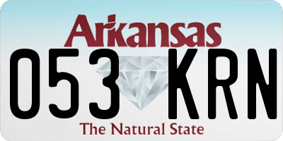 AR license plate 053KRN