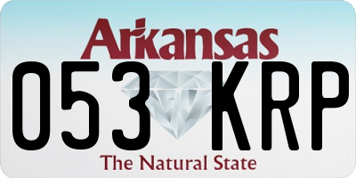 AR license plate 053KRP