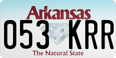 AR license plate 053KRR