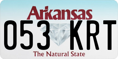 AR license plate 053KRT