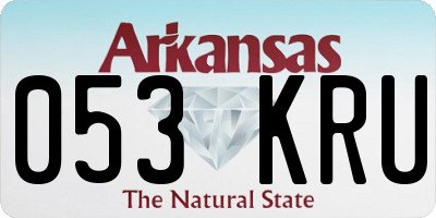 AR license plate 053KRU