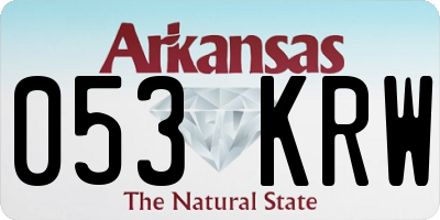 AR license plate 053KRW