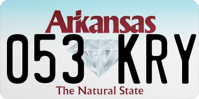 AR license plate 053KRY