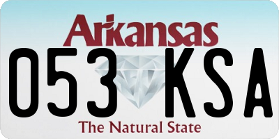 AR license plate 053KSA