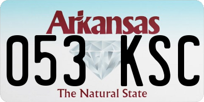 AR license plate 053KSC