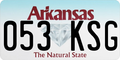 AR license plate 053KSG
