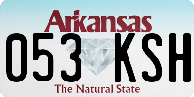 AR license plate 053KSH