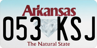 AR license plate 053KSJ