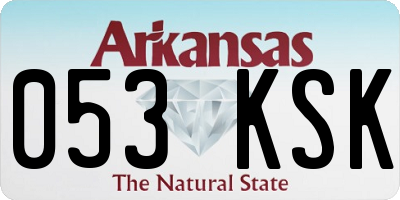 AR license plate 053KSK