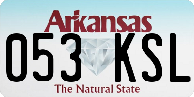 AR license plate 053KSL