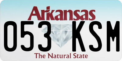 AR license plate 053KSM