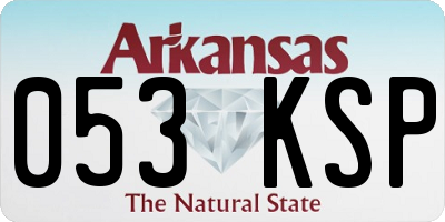 AR license plate 053KSP