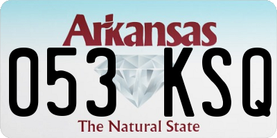 AR license plate 053KSQ