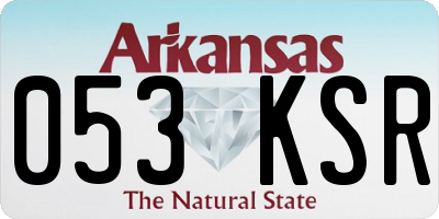 AR license plate 053KSR