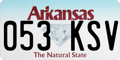 AR license plate 053KSV