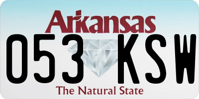 AR license plate 053KSW